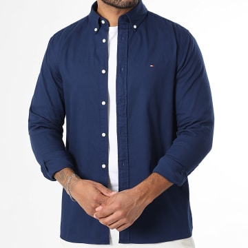 Tommy Hilfiger - Camisa Dobby Manga Larga 0458 Azul Marino