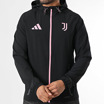 Adidas Sportswear - Juventus Giacca con cappuccio e zip JV5347 Nero Rosa