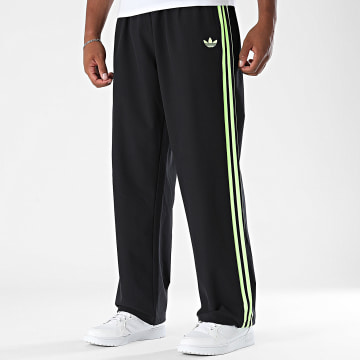 Adidas Originals - Pantalon Jogging A Bandes Woven Drill JW5911 Noir Vert Fluo