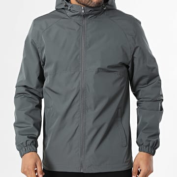 Classic Series - P21 Casaco com capuz cinzento-carvão com fecho de correr