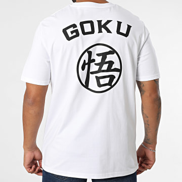 Dragon Ball Z - Tee Shirt Oversize Large Badge Goku Back Bianco