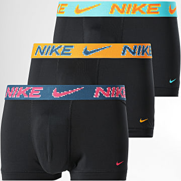 Nike - Set van 3 Essential Micro Boxers KE1156 Zwart Marine Oranje Lichtblauw