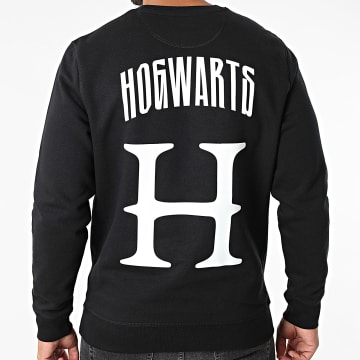 Harry Potter - Felpa girocollo Hybrid Hogwarts Nero Bianco