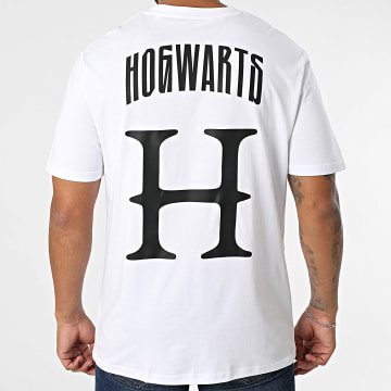 Harry Potter - Maglietta Oversize Large Hybrid Hogwarts Bianco
