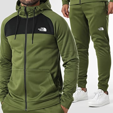 The North Face - Tuta da allenamento in pile Reaxion A8CNP A8CNQ Verde Khaki Nero