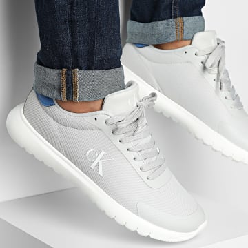 Calvin Klein - Manden 3 Eva Runner Mesh 1264 Oyster Mushroom Grey Palest Blue