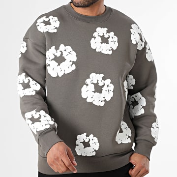 Classic Series - Sudadera cuello redondo 507 Gris Antracita Blanco