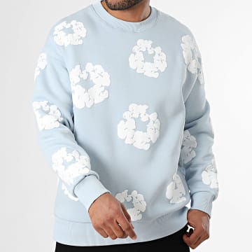 Classic Series - Sweat Crewneck 507 Bleu Ciel Blanc