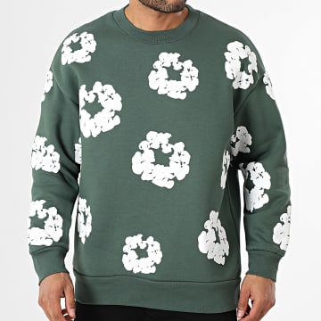 Classic Series - Sweat Crewneck 507 Vert Foncé Blanc