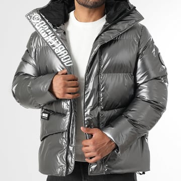 DoubleHood - Chaqueta con capucha Delta Silver