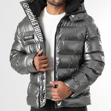 DoubleHood - Abrigo con capucha Chrysler Silver