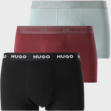 HUGO - Lot De 3 Boxers 50532611 Noir Bordeaux Vert
