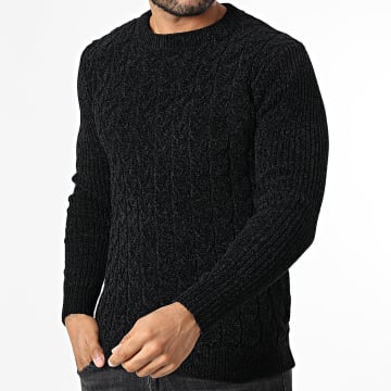 KZR - Pull 079 Noir Chiné