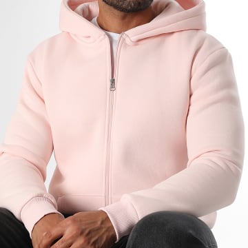 LBO - Sweat Zippé Capuche 4008 Rose Pale