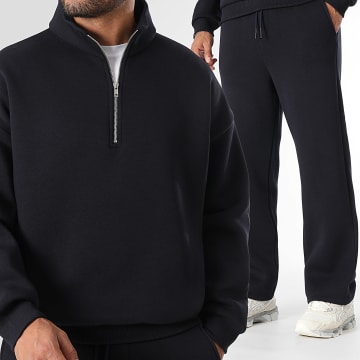 LBO - Co-ord Set Hoodie Col Opstaand Met Rits En Joggingbroek 4012 Marineblauw