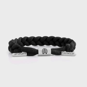 Rastaclat - Bracelet Onyx Silver Noir Argenté