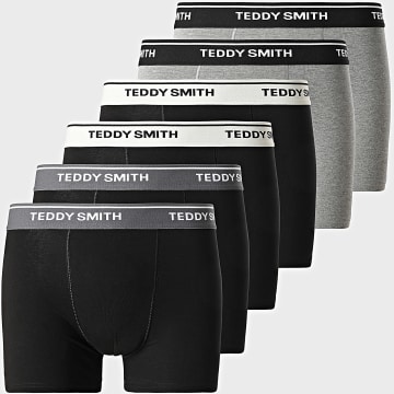 Teddy Smith - Lot De 6 Boxers 1TS-5216 Noir Gris Chiné