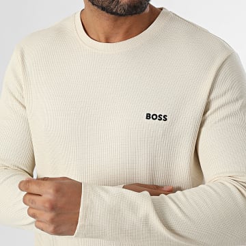 BOSS - Wafel Long Sleeve Tee 50535870 Licht beige
