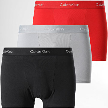 Calvin Klein - Juego De 3 Boxers 4566 Rojo Gris Claro Negro