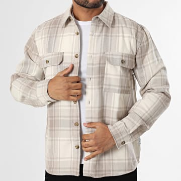 Deeluxe - Camisa Manga Larga Suelta A Carreaux Orebro 05V4976M Beige