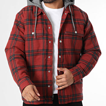 Levi's - Veste Capuche Zippée A Carreaux 003AZ Rouge