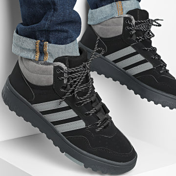 Adidas Sportkleding - Hoops 4.0 Mid Winterized Sneakers JQ5361 Kern Zwart Grijs Vier