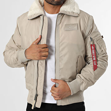 Alpha Industries - Bomber Schafskragen B15 3 TT 198122 Beige