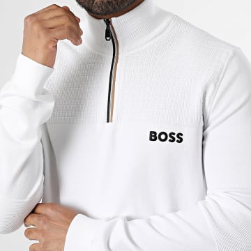 BOSS - Hydro QZ-1 Sudadera cuello redondo 50541953 Blanco
