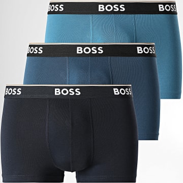 BOSS - Set Of 3 Power Boxers 50531684 Light Blue Navy Blue Petrol