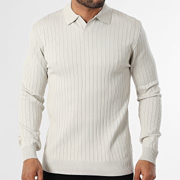 Mackten - Pull Col V 100 Beige