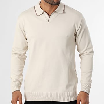 Mackten - V-neck Sweater 140 Beige