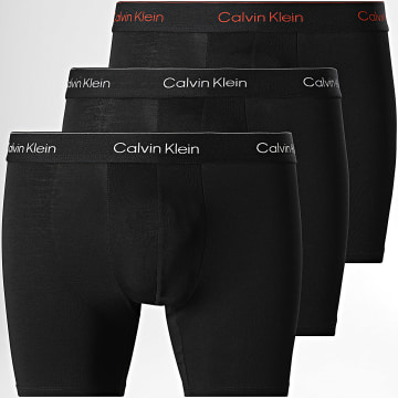 Calvin Klein - Icon NB4394 Negro Blanco Rojo Boxer Juego de 3