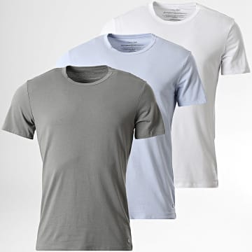 Calvin Klein - 3er-Pack T-Shirts NB4185 Weiß Grau Hellblau