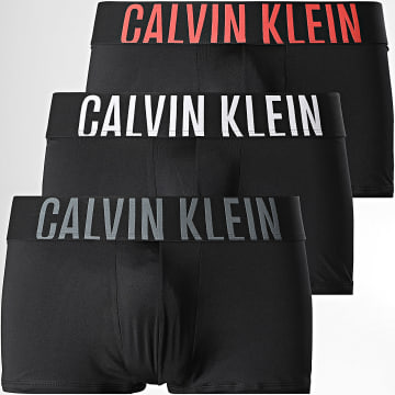 Calvin Klein - Juego De 3 Boxers NB3611A Negro Gris Rojo Blanco