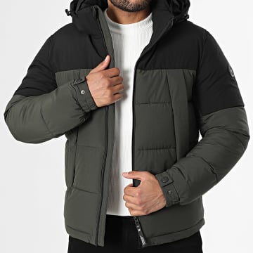 Kymaxx - Hooded Jacket Khaki Green Black