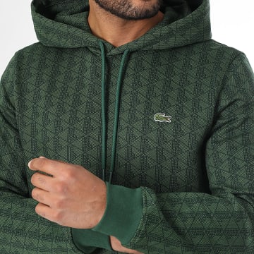Lacoste - Sweat Capuche Logo Brodé Crocodile The Blend Classic Fit Vert