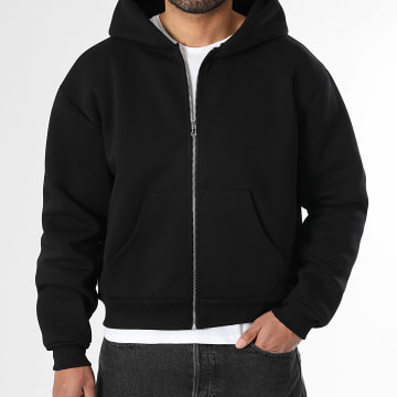 LBO - Veste Zippée A Capuche Premium Effet Néoprène 2335 Noir