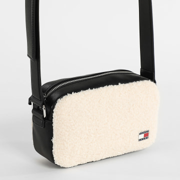 Tommy Jeans - Sac A Main Femme Cool Sherpa Camera Bag 8010 Noir Beige Clair