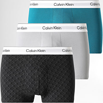 Calvin Klein - Lote de 3 bóxers Icon 4565 Negro Gris Azul Pato