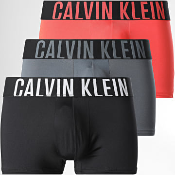 Calvin Klein - Intense Power Boxer Juego de 3 3775 Naranja Oscuro Gris Carbón Negro