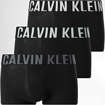 Calvin Klein - Lot De 3 Boxers NB3608A Noir Blanc Bleu Clair Gris Anthracite