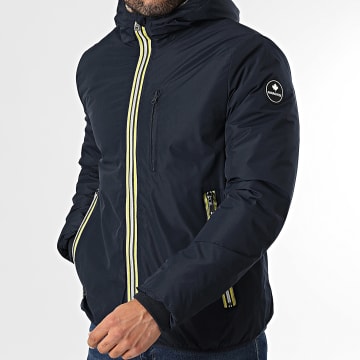 Classic Series - Chaqueta con capucha azul marino Toffee Zip