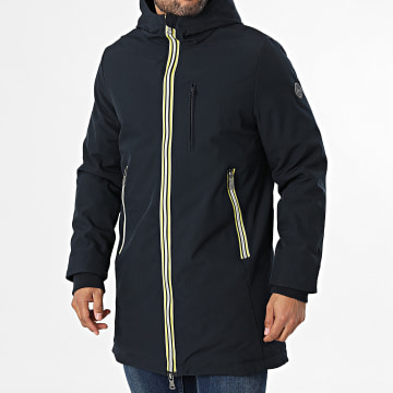 Classic Series - Chaqueta larga con capucha y cremallera Gogle Navy
