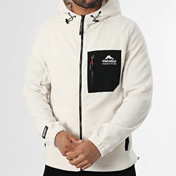 Helvetica - Polar Light Beige Hooded Jacket