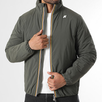 K-Way - Valentine Plain Warme jas met rits K2136CW Kaki Groen