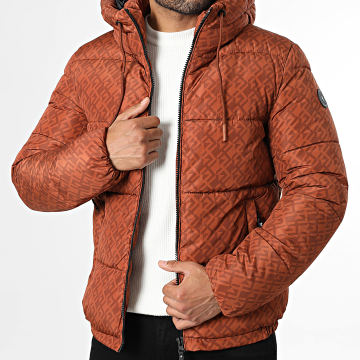 Kymaxx - Doudoune Capuche Orange Camel