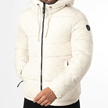 Kymaxx - Plumífero Capucha Beige Claro