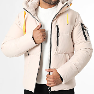 Kymaxx - Doudoune Capuche Beige Clair