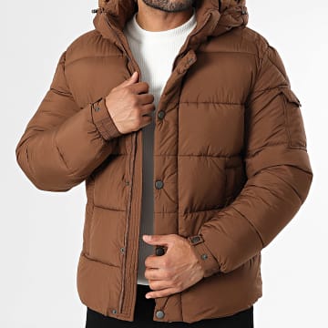 Kymaxx - Chaqueta marrón con capucha