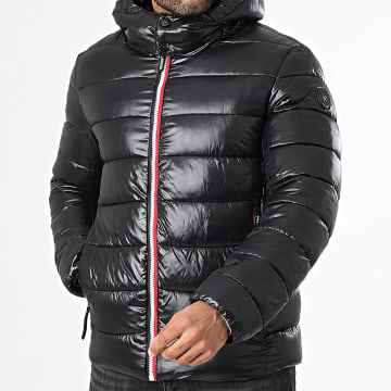 Kymaxx - Chaqueta negra con capucha